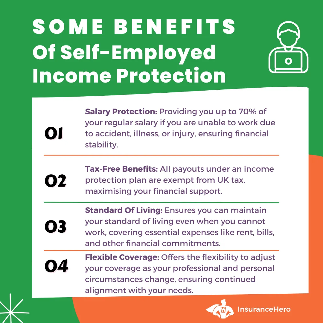 self employed income protection benefits